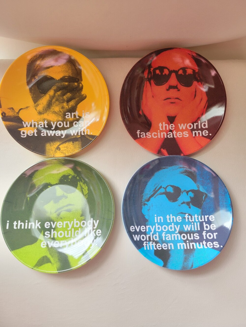 Andy Warhol Pop Art Quote Plates - CB2 ~ VGUC